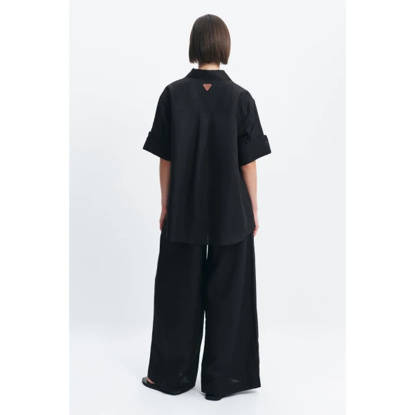 Aje Ella Oversized Shirt in Black | Shirts | Coveti
