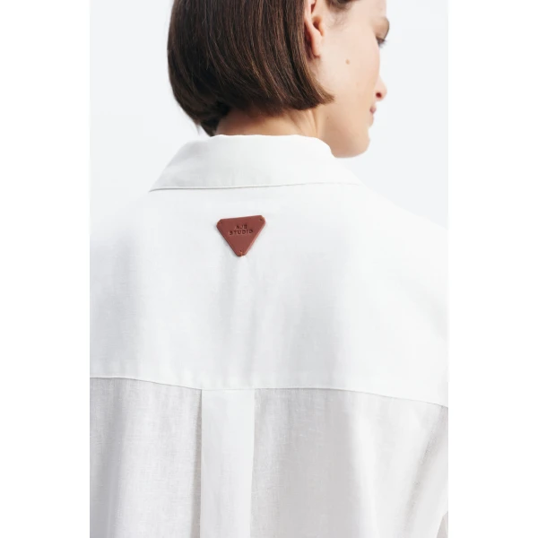 Aje Ella Oversized Shirt in White | Shirts | Coveti