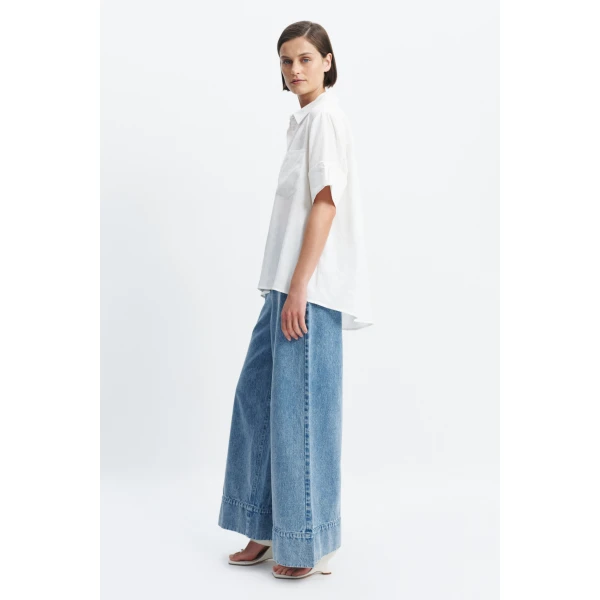 Aje Ella Oversized Shirt in White | Shirts | Coveti