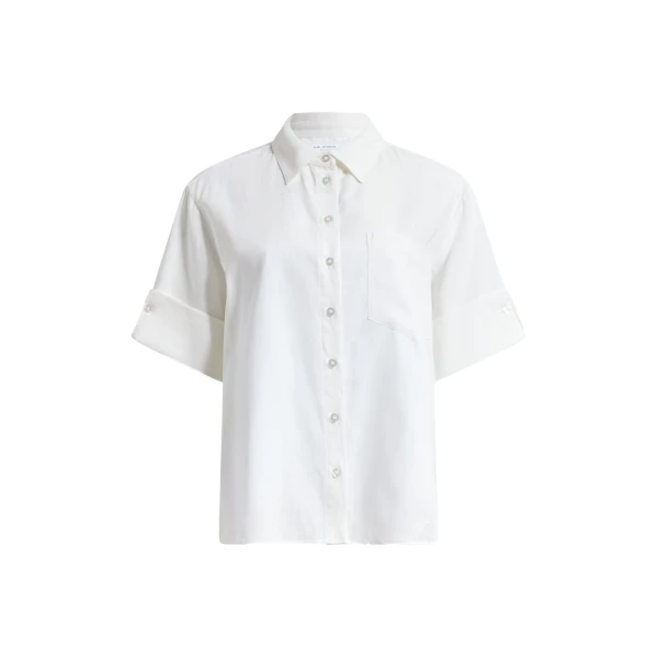 Aje Ella Oversized Shirt in White | Shirts | Coveti