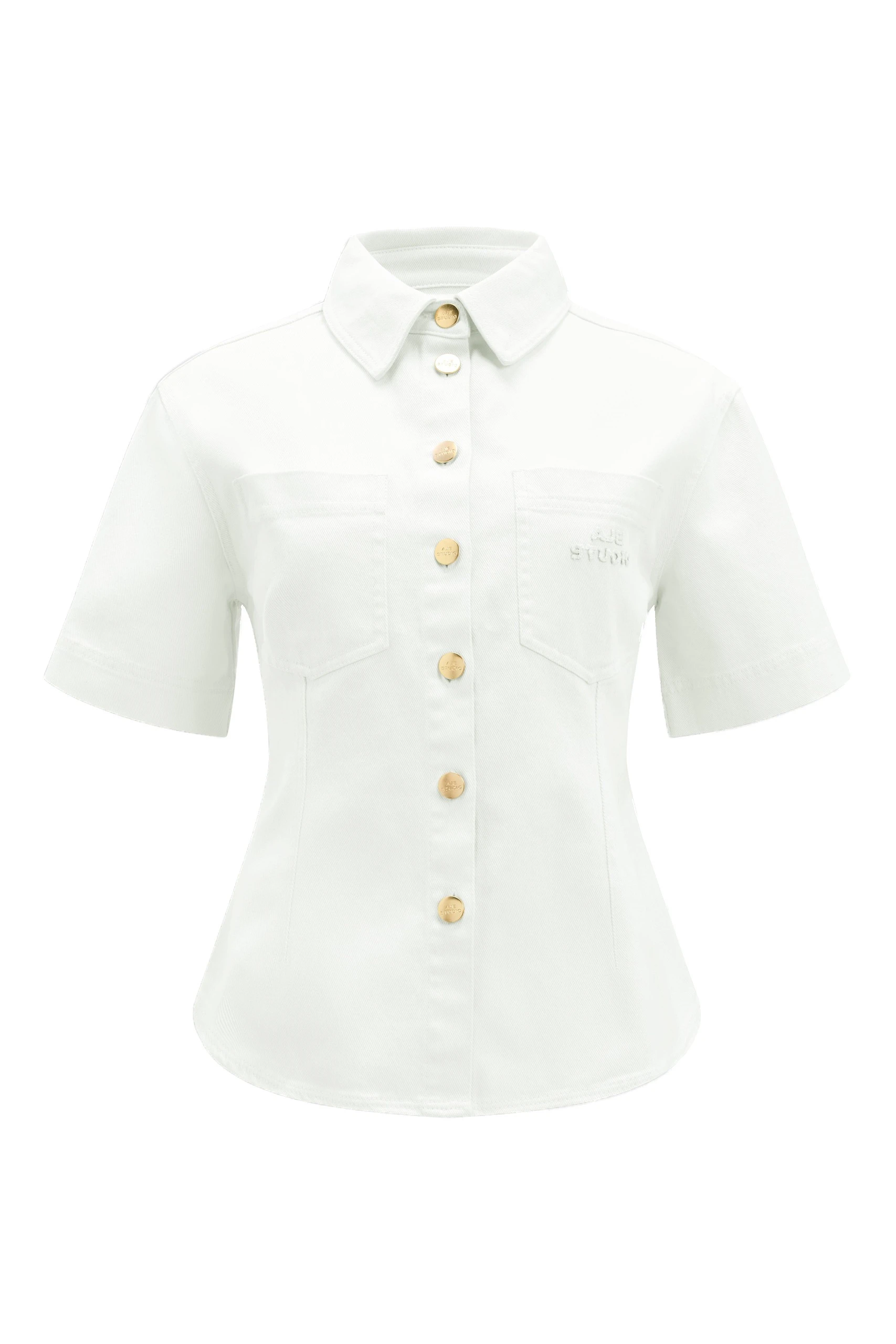 Aje Elsie Belted Shirt Ecru Wash Aje Elsie Belted Shirt in Ecru Wash | Shirts | Coveti