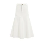 Aje Elsie Denim Midi Skirt in Ecru Wash | Skirts | Coveti