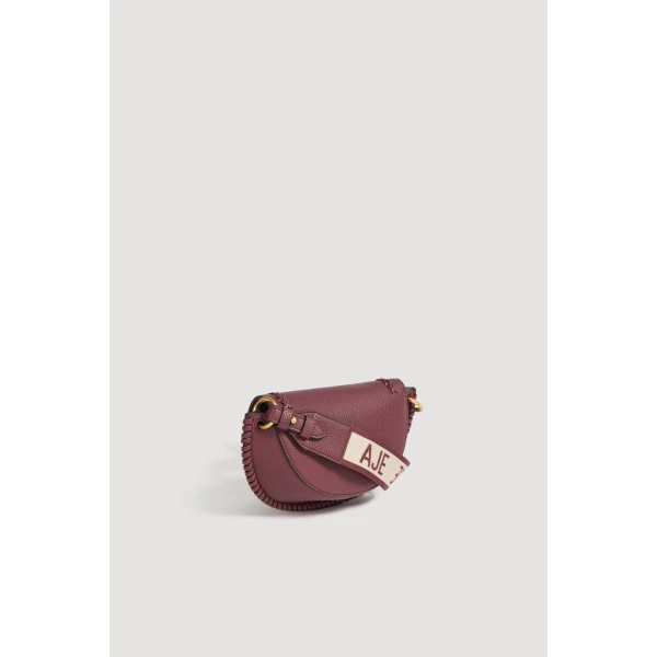 Aje Emery Small Saddle Bag in Mulberry | Shoulder & Crossbody Bags | Coveti