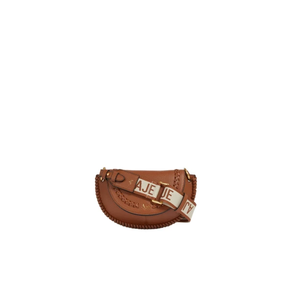 Aje Emery Small Saddle Bag in Spiced Chai | Shoulder & Crossbody Bags | Coveti