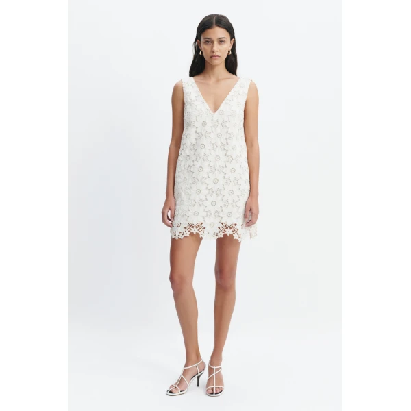 Aje Estelle Cutout Mini Dress in White | Mini Dresses | Coveti