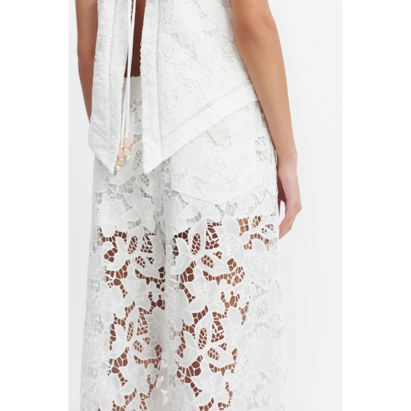 Aje Estelle Tie Back Top in White | Tops | Coveti