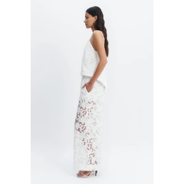 Aje Estelle Tie Back Top in White | Tops | Coveti