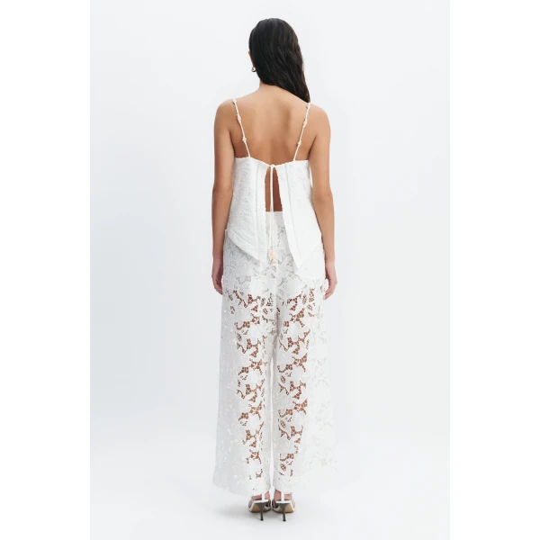 Aje Estelle Tie Back Top in White | Tops | Coveti