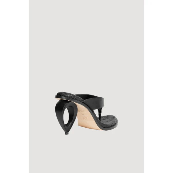 Aje Eternal Sculptural Heel Sandal in Black | Heels | Coveti
