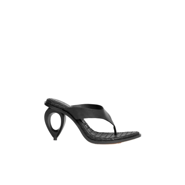 Aje Eternal Sculptural Heel Sandal in Black | Heels | Coveti