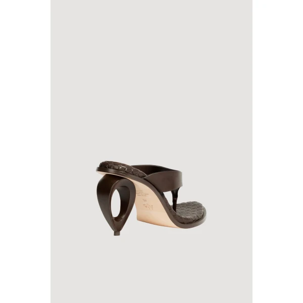 Aje Eternal Sculptural Heel Sandal in Chocolate | Heels | Coveti