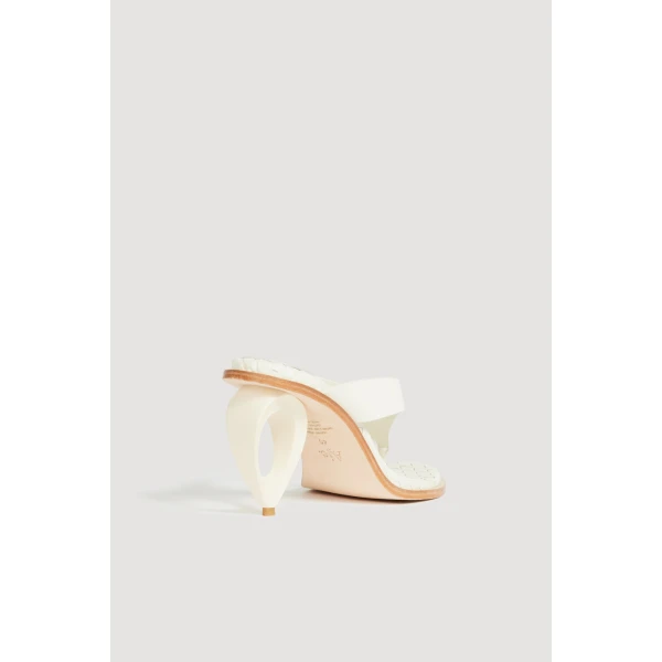 Aje Eternal Sculptural Heel Sandal in Ivory | Heels | Coveti
