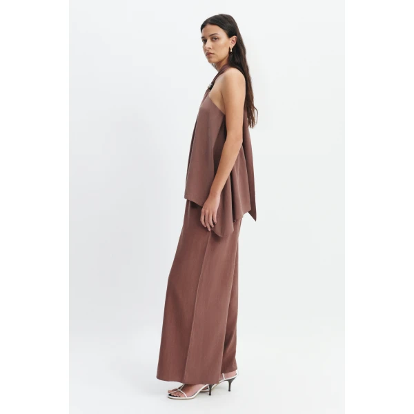 Aje Evie Relaxed Pant in Milk Chocolate | Pants | Coveti