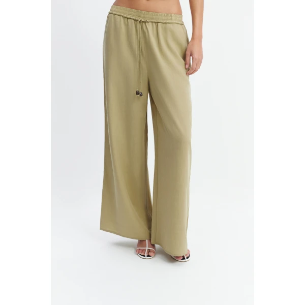 Aje Evie Relaxed Pant in Pale Olive | Pants | Coveti