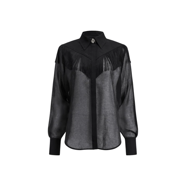 Aje Farrow Fringe Shirt