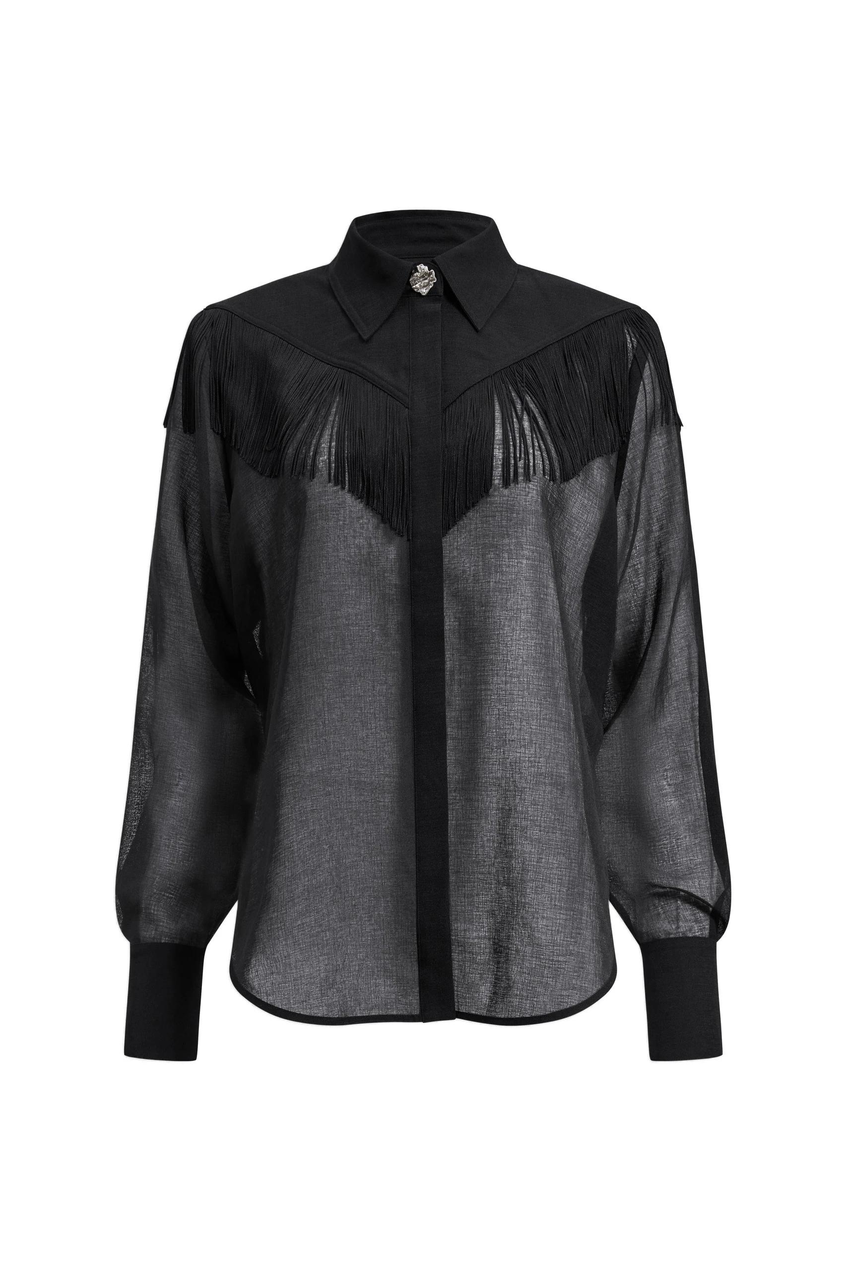 Aje Farrow Fringe Shirt Australia Signature Tops – Coveti Aje Farrow Fringe Shirt
