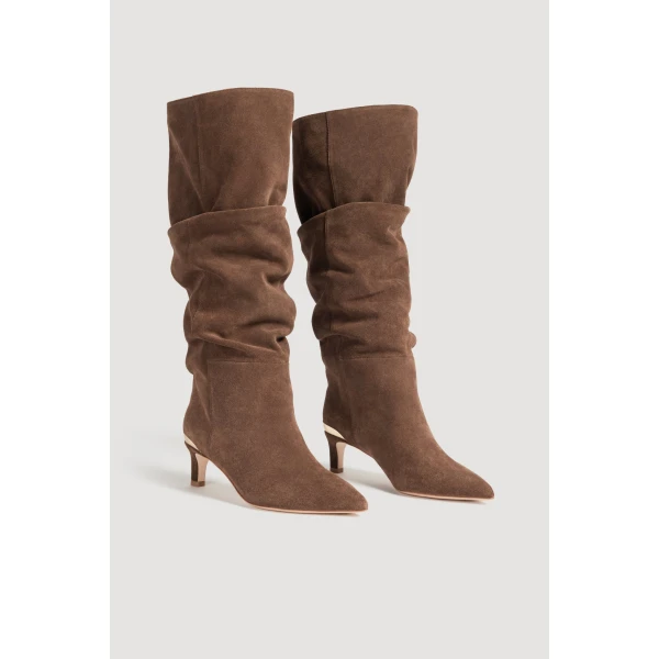 Aje Finn Slouchy Boot in Brown | Boots | Coveti