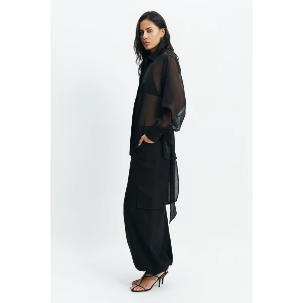 Aje Florence Tie Shirt in Black | Shirts | Coveti