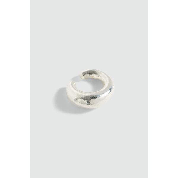 Aje Giada Thick Ear Cuff in Silver | Earrings | Coveti