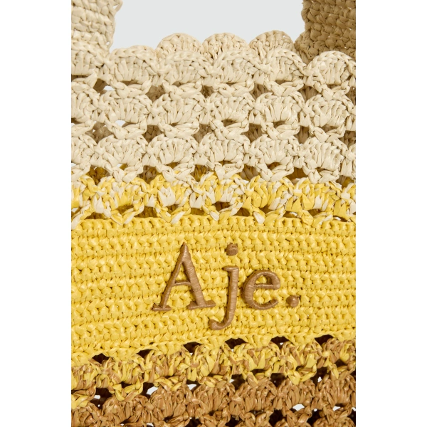 Aje Glade Crochet Tote in Sunrise Ombre | Totes & Top-Handle Bags | Coveti