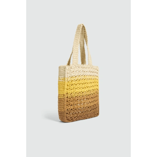 Aje Glade Crochet Tote in Sunrise Ombre | Totes & Top-Handle Bags | Coveti