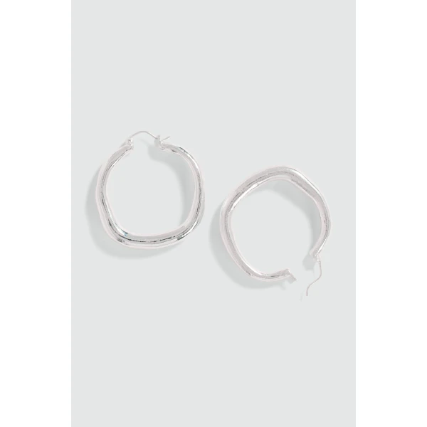 Aje Immy Hoops in Silver | Earrings | Coveti