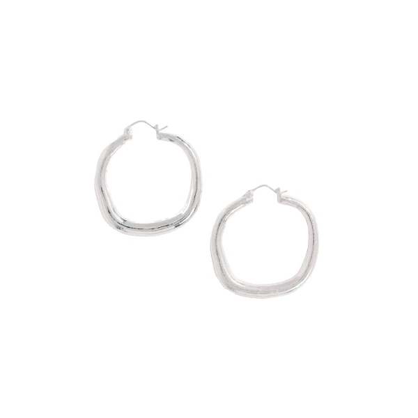 Aje Immy Hoops in Silver | Earrings | Coveti