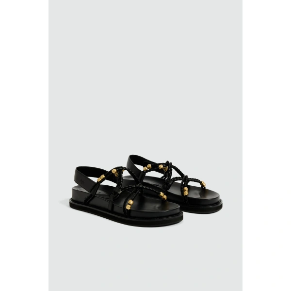 Aje Inda Chunky Sandal in Black | Sandals | Coveti