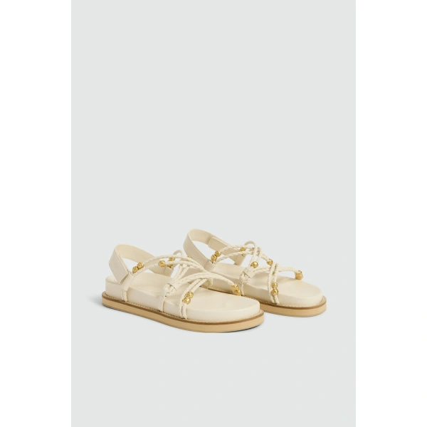 Aje Inda Chunky Sandal in Ivory | Sandals | Coveti