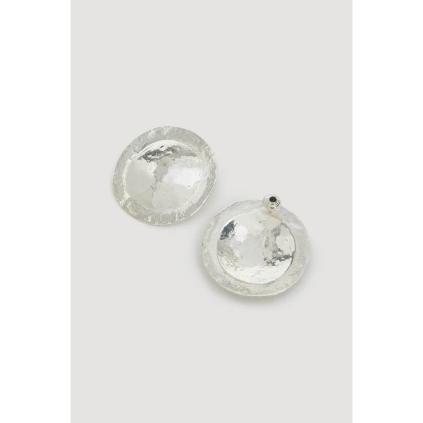 Aje Ira Disc Stud in Silver | Earrings | Coveti
