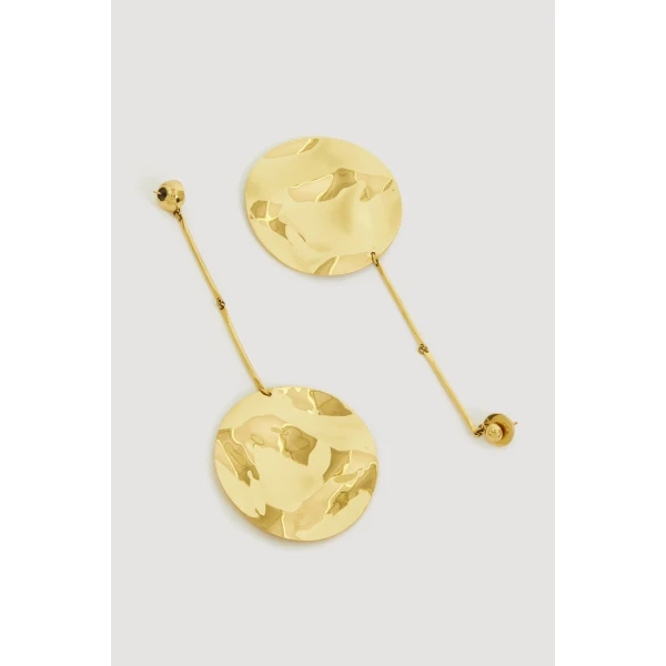 Aje Isabeau Disc Drop Earring in Gold | Earrings | Coveti