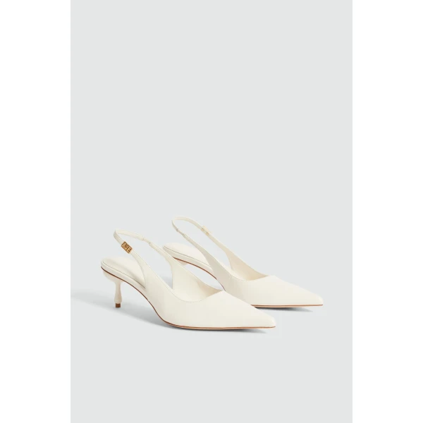 Aje Isadore Low Heel in Ivory | Heels | Coveti