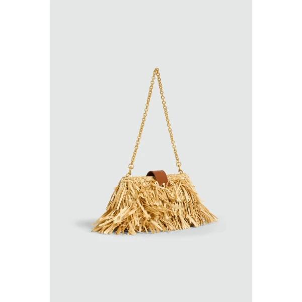 Aje Ischia Shoulder Bag in Natural | Shoulder & Crossbody Bags | Coveti