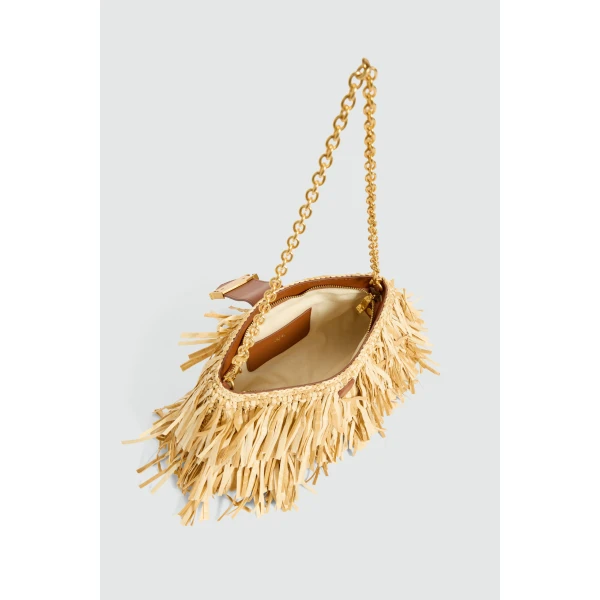 Aje Ischia Shoulder Bag in Natural | Shoulder & Crossbody Bags | Coveti