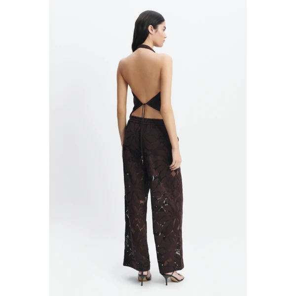 Aje Izzy Relaxed Pant in Chocolate | Pants | Coveti