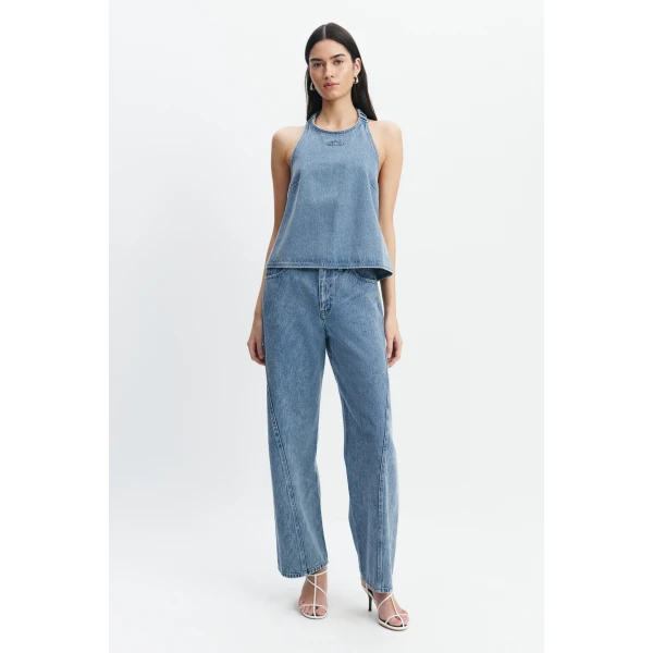 Aje Kendall Adjustable Jeans in Light Wash | Pants | Coveti