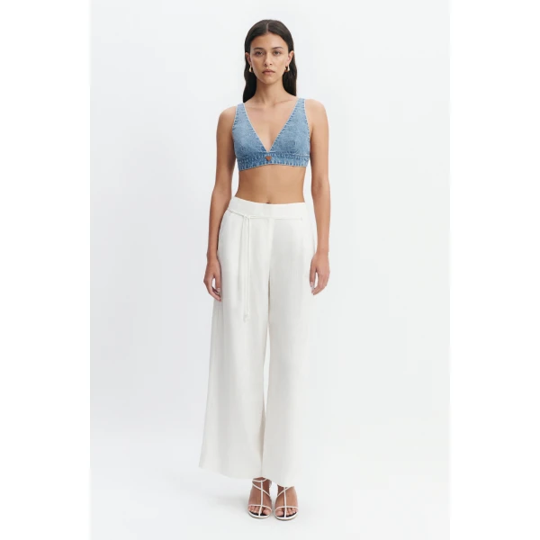 Aje Kendall Bralette in Light Wash | Tops | Coveti