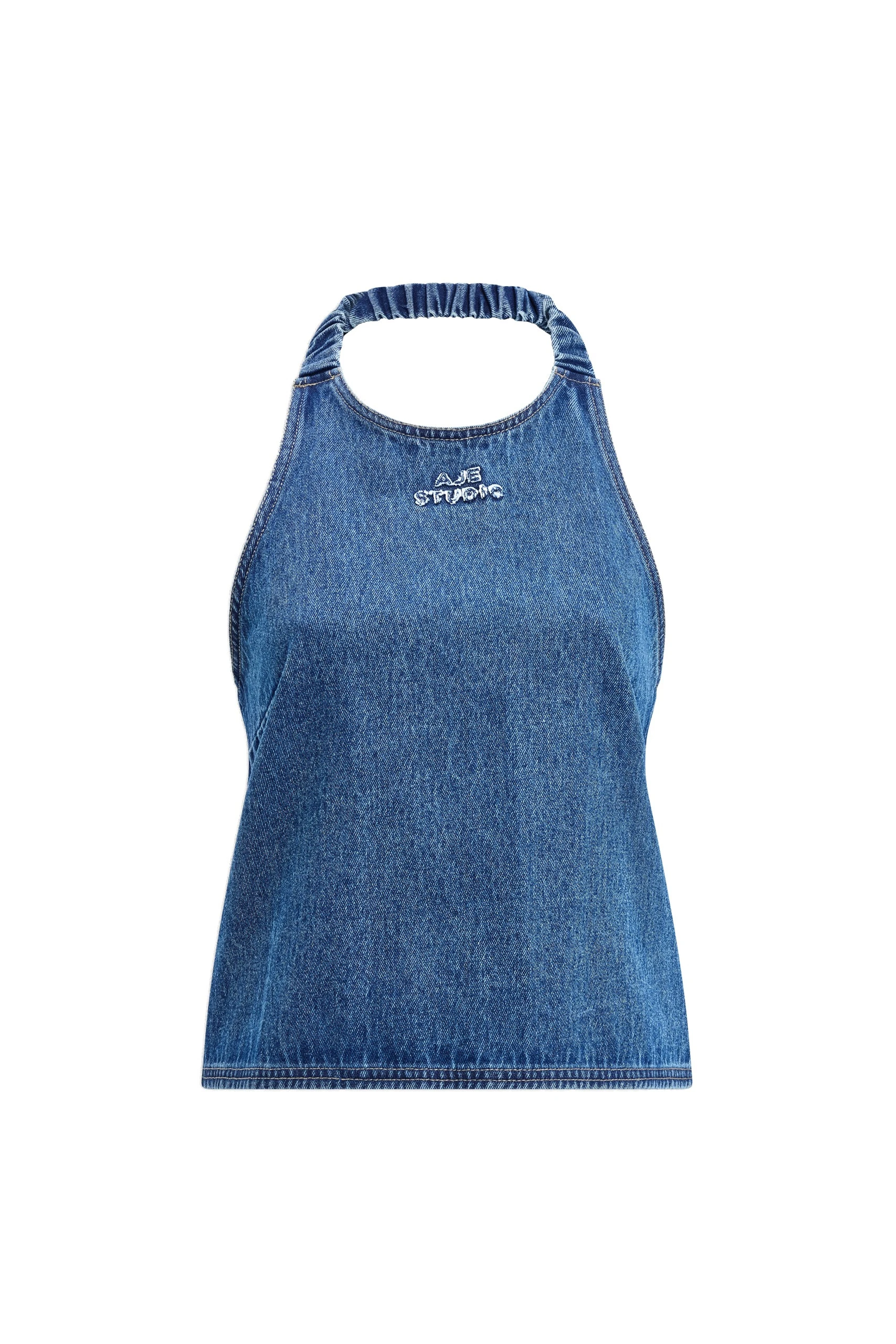 Aje Kendall Halter Top Coastal Wash Aje Kendall Halter Top in Coastal Wash | Tops | Coveti