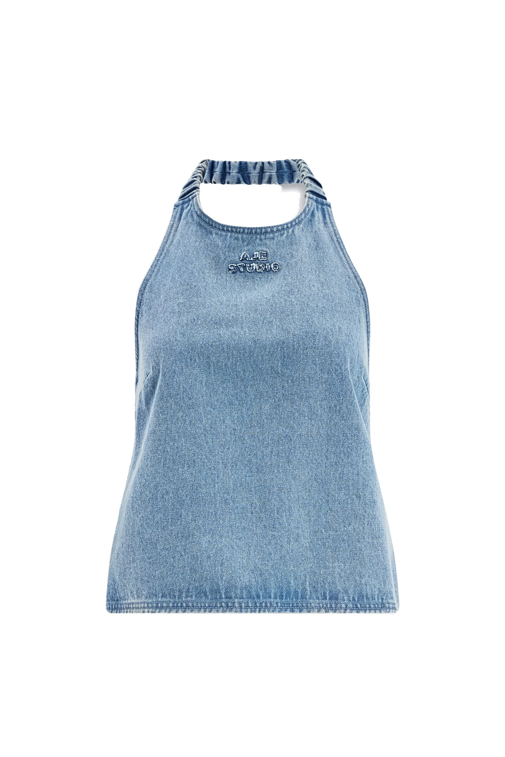 Aje Kendall Halter Top Light Wash Aje Kendall Halter Top in Light Wash | Tops | Coveti