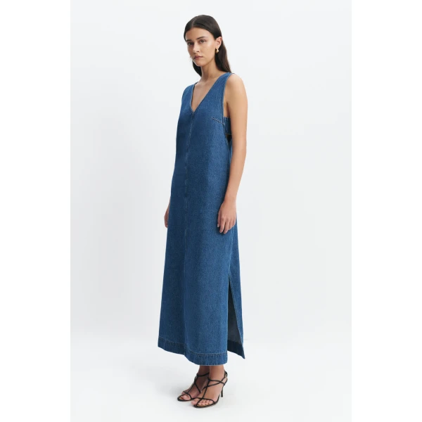 Aje Kendall Midi Dress in Coastal Wash | Midi Dresses | Coveti