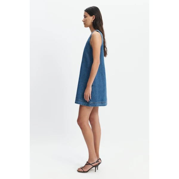 Aje Kendall Tie Back Mini Dress in Coastal Wash | Mini Dresses | Coveti