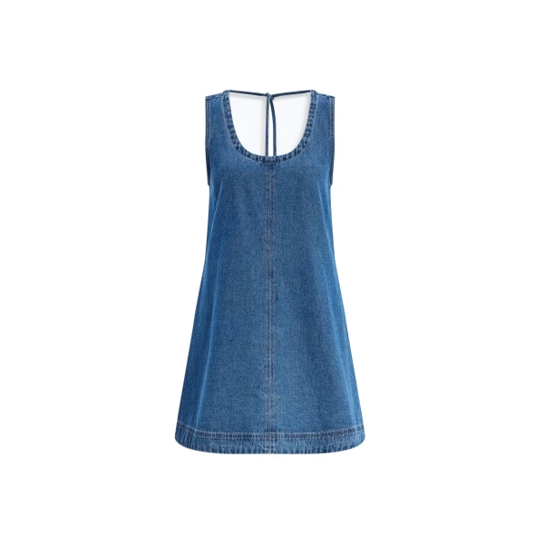 Aje Kendall Tie Back Mini Dress in Coastal Wash | Mini Dresses | Coveti
