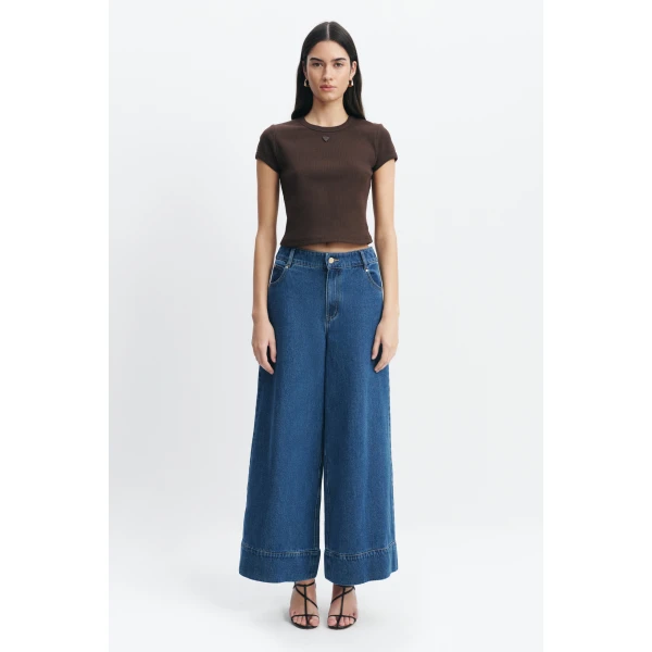 Aje Kendall Wide Leg Jean in Coastal Wash | Pants | Coveti