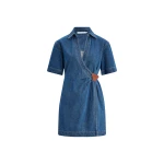 Aje Kendall Wrap Mini Dress in Coastal Wash | Mini Dresses | Coveti
