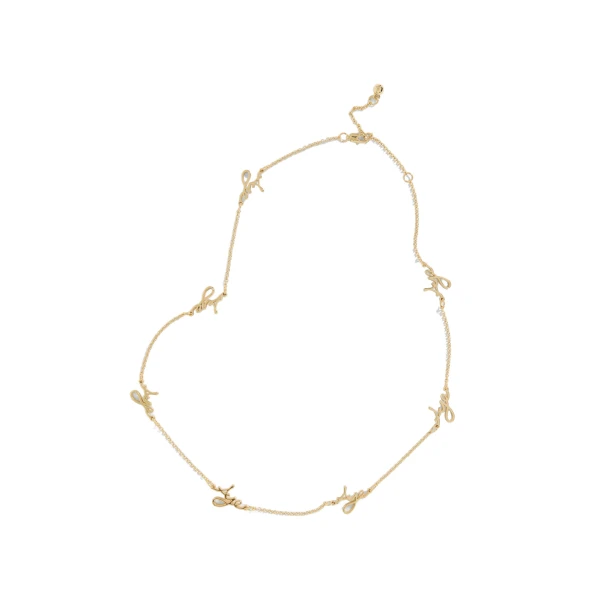 Aje Larissa Cursive Necklace in Gold | Necklace | Coveti
