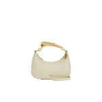 Aje Leaf Texture Top Handle Bag in Bone | Shoulder & Crossbody Bags | Coveti