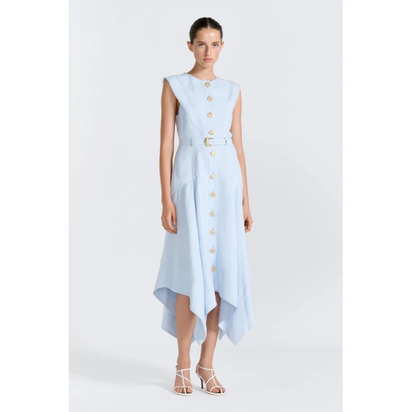 Aje Lenix Midi Dress in Artic Blue | Midi Dresses | Coveti