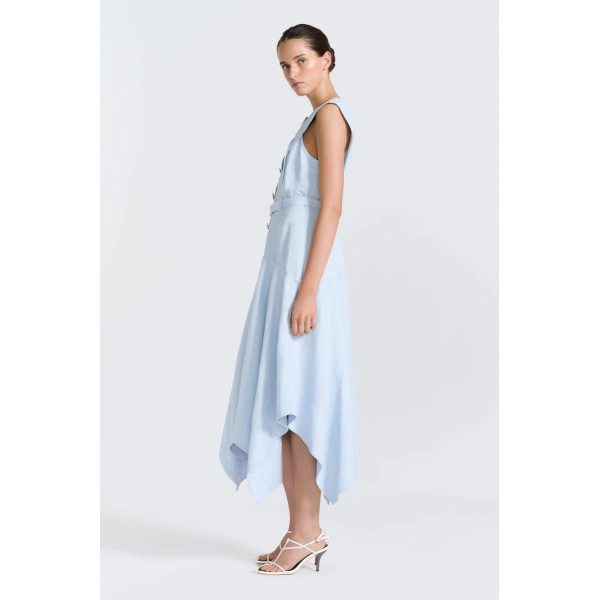 Aje Lenix Midi Dress in Artic Blue | Midi Dresses | Coveti