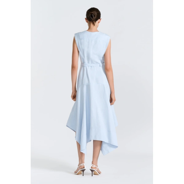 Aje Lenix Midi Dress in Artic Blue | Midi Dresses | Coveti