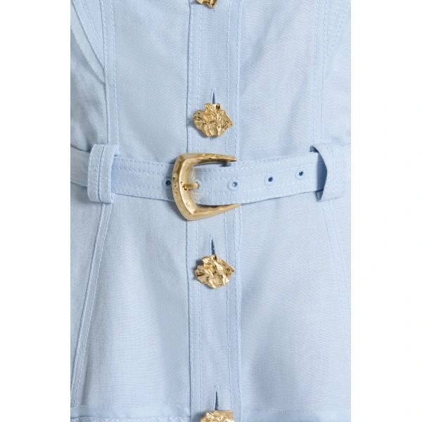 Aje Lenix Midi Dress in Artic Blue | Midi Dresses | Coveti